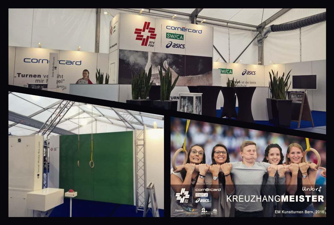 Social-Media-Box & Infotainment iMEPS GmbH bei der EM für Kunstturnen